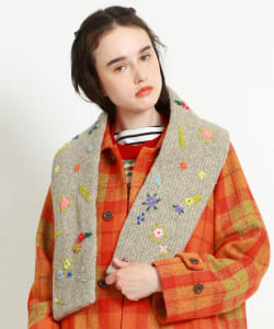 BEAMS BOY / 花刺繍 マフラー