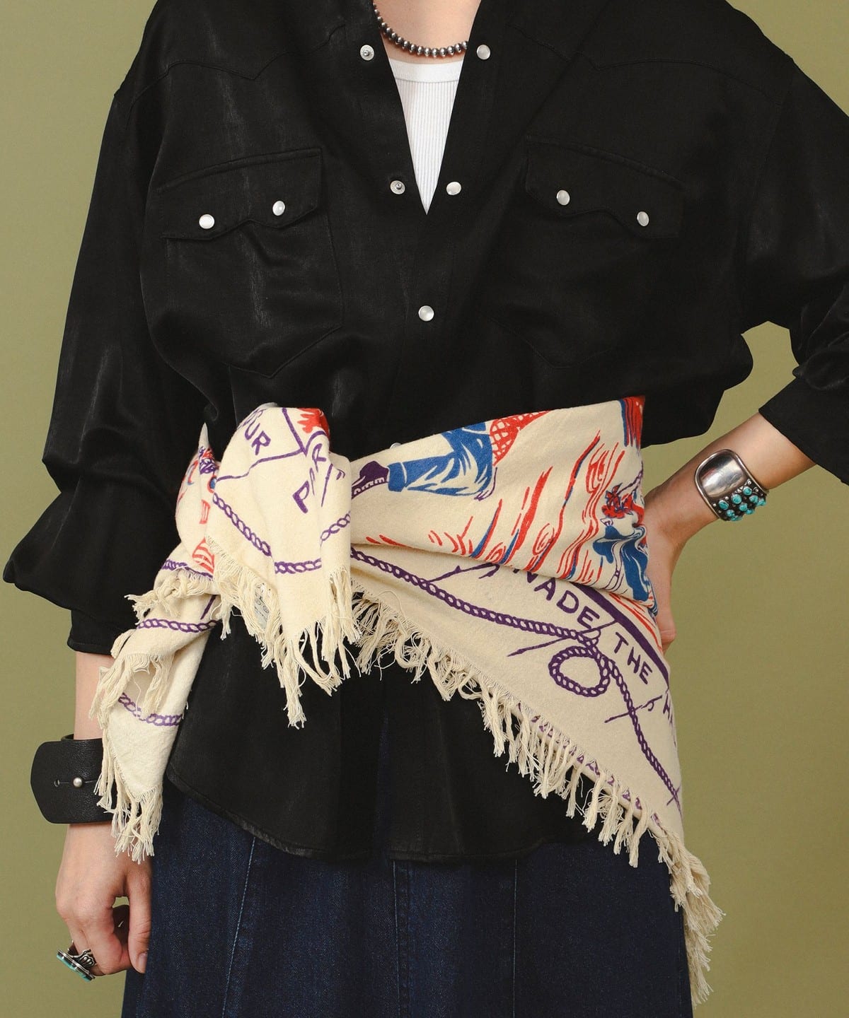 【25AW新品未開封】BEAMS BOY BINDU / ウエスタン スカーフ BEAMS BOY（ビームス ボーイ）【別注】BINDU / ウエスタン