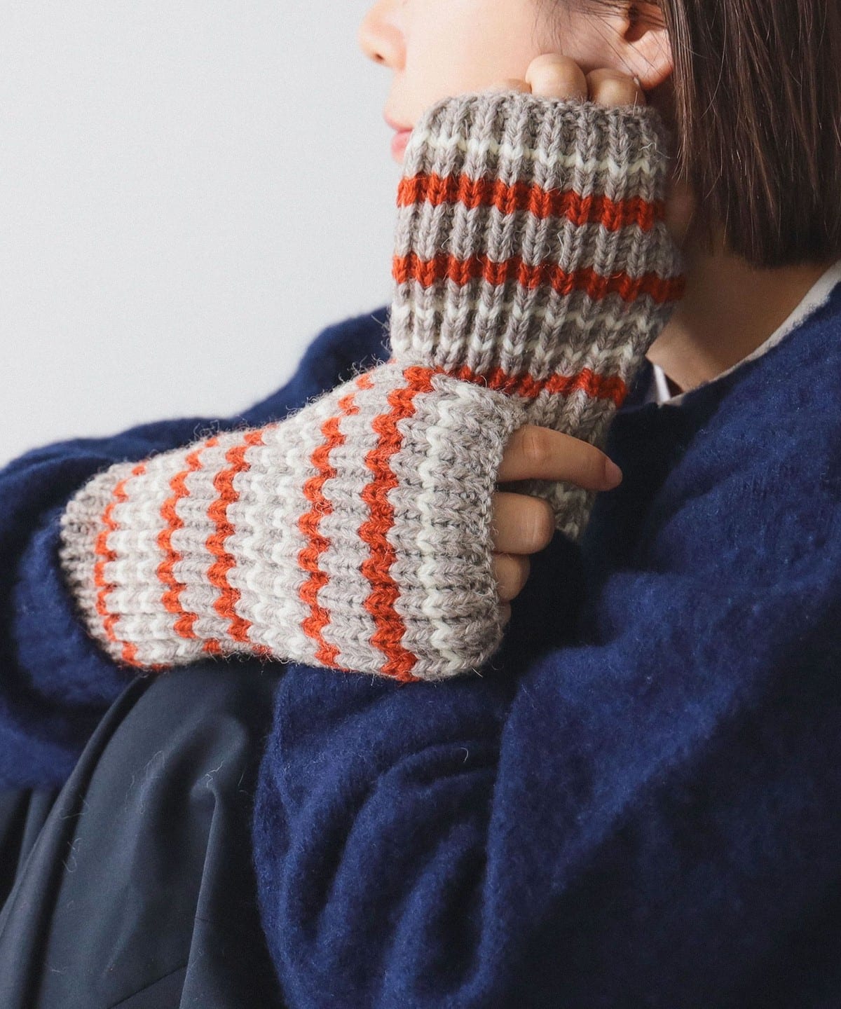 【別注】HIGHLAND 2000 ハイランド2000 / マルチ ボーダー アームカバー ファッション雑貨 WOMEN ORANGE ONE SIZE 【別注】HIGHLAND 2000 ハイランド2000 / マルチ ボーダー アームカバー ファッション雑貨 WOMEN ORANGE ONE SIZE