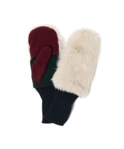 BEAMS BOY / フェイクファー ミトン