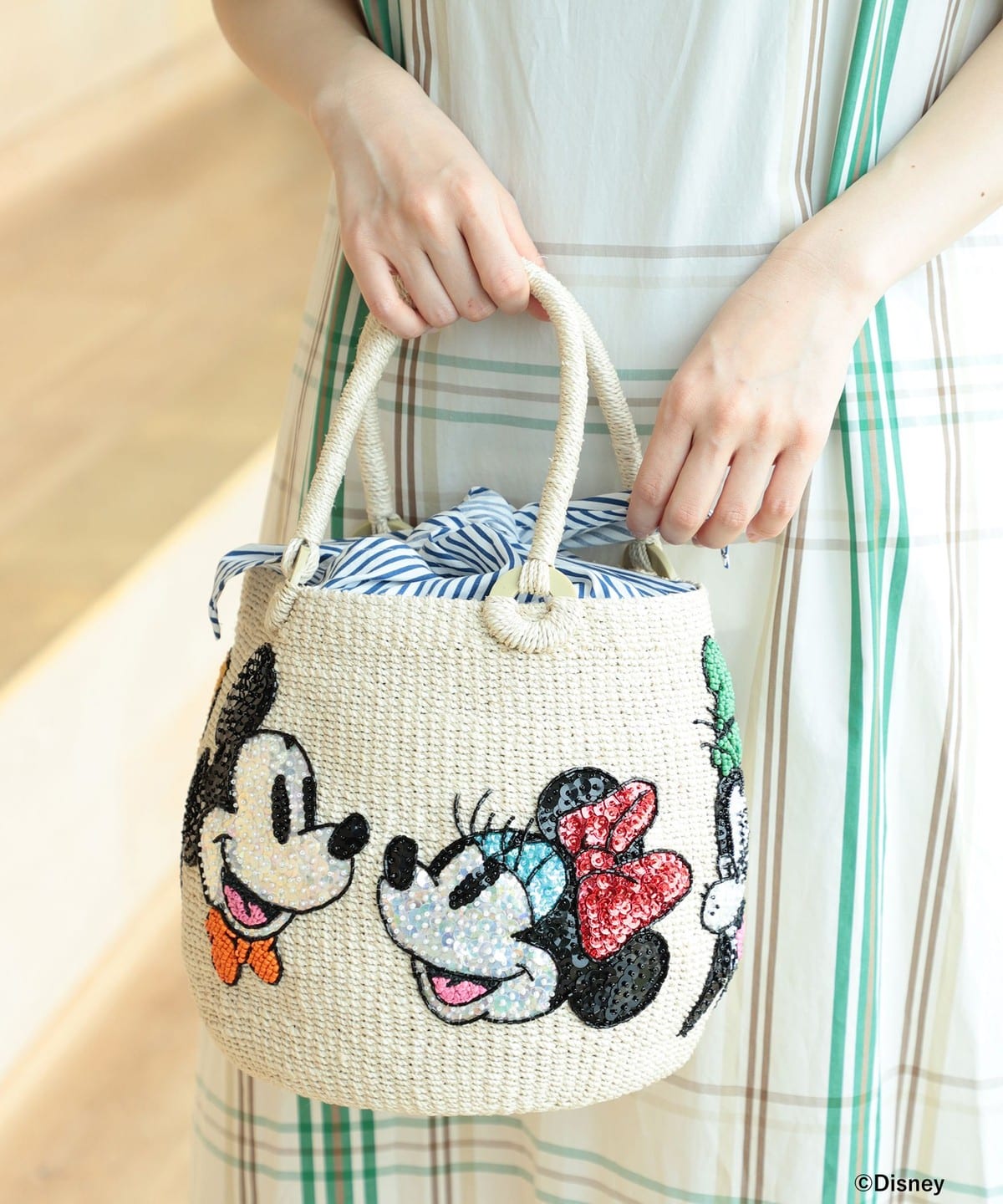 BEAMS BOY 20th別注 Disney かごバッグ mini ミッキー-