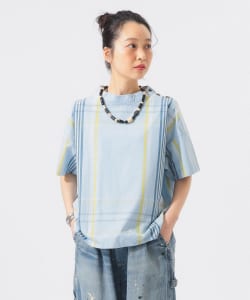 BEAMS BOY / 女裝 BIG 短袖 花呢格紋 上衣