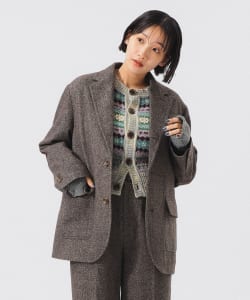 BEAMS BOY / 女裝 斜紋軟呢 3釦 BIG 西裝外套