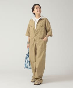 BEAMS BOY / 女裝 斜紋布 短袖 連身褲