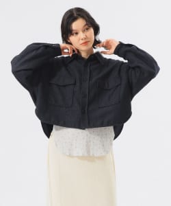 BEAMS BOY / 女裝 短版 人字紋 CPO 外套