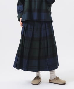 BEAMS BOY / 女裝 BIG 格紋 裹身 長裙