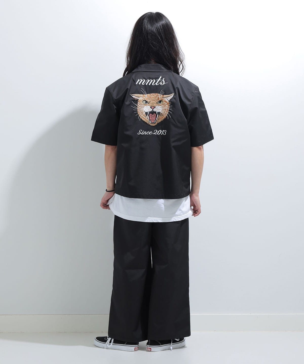 mmts（マミタス）猫刺繍 開襟シャツ（シャツ・ブラウス カジュアル