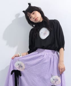 ルビー ワンポイント フリルブラウス