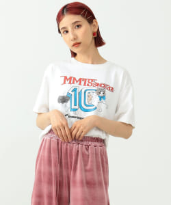 ▲〈UNISEX〉mmts / ピンク10周年ロックＴシャツ