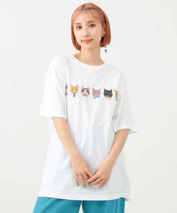 mmts (mmts)〈UNISEX〉mmts / Nakagawa Neko face T-shirt (T-shirt 