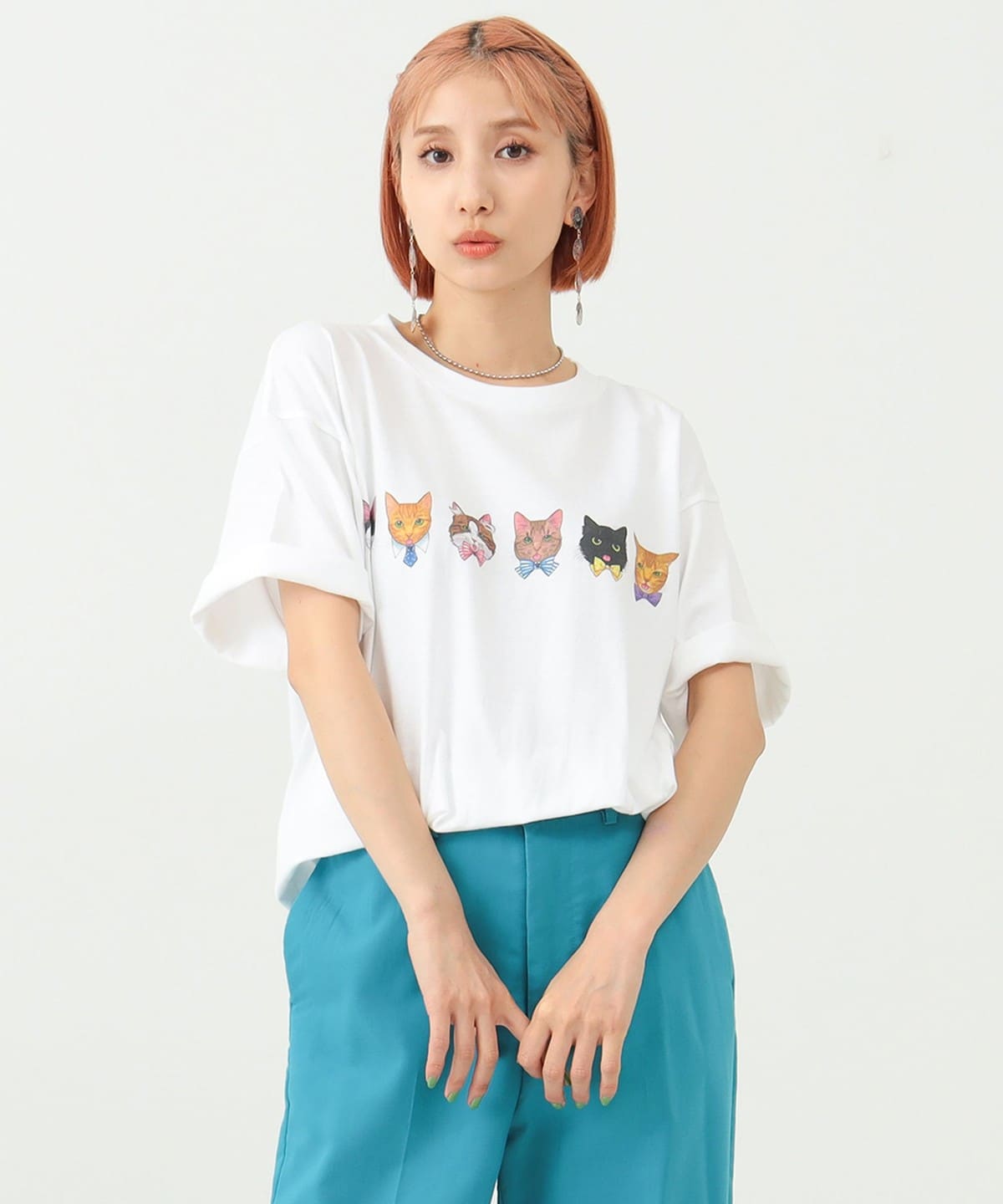 mmts (mmts)〈UNISEX〉mmts / Nakagawa Neko face T-shirt (T-shirt ...