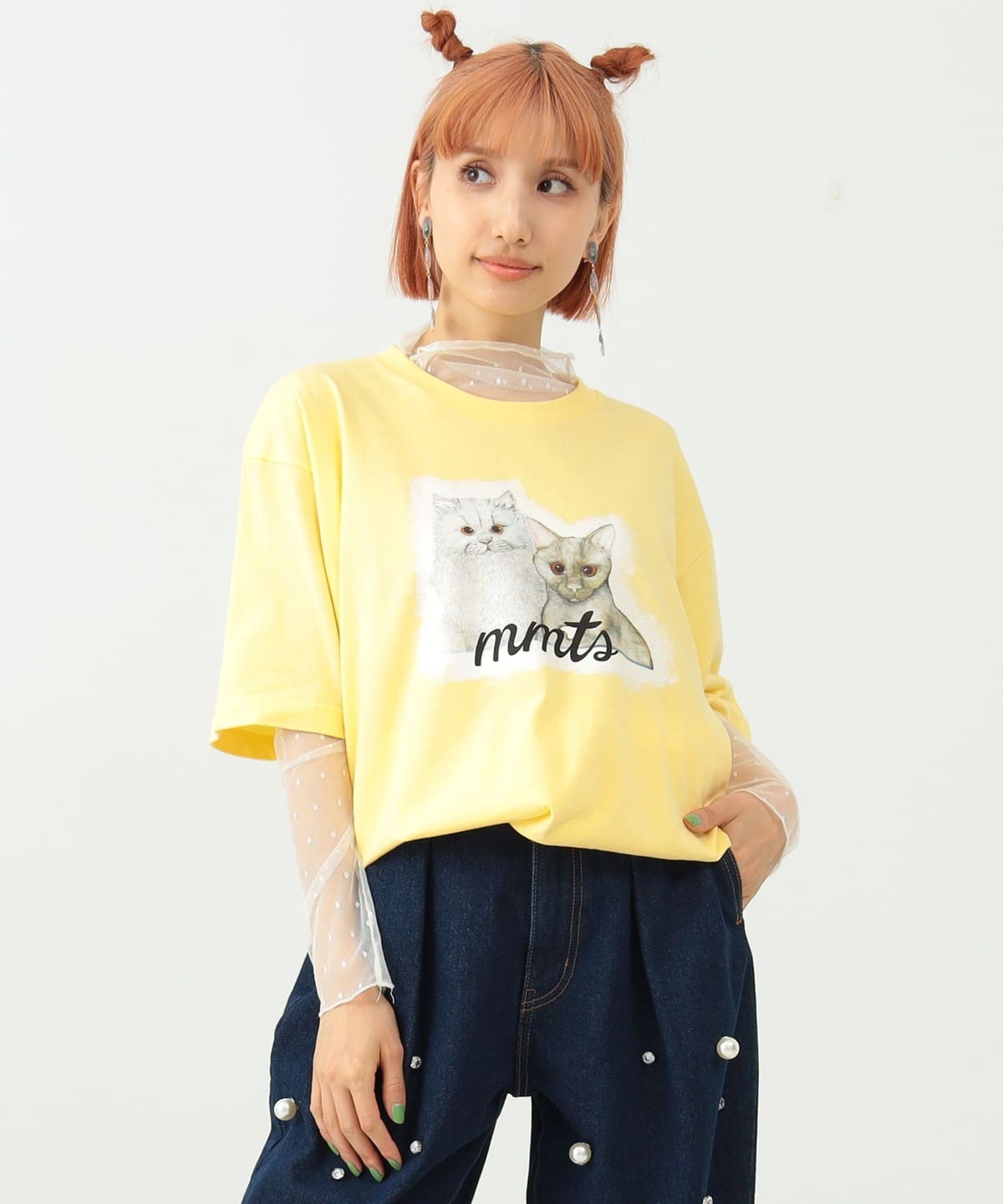 mmts（マミタス）〈UNISEX〉mmts / 猫絵画 Tシャツ（Tシャツ 