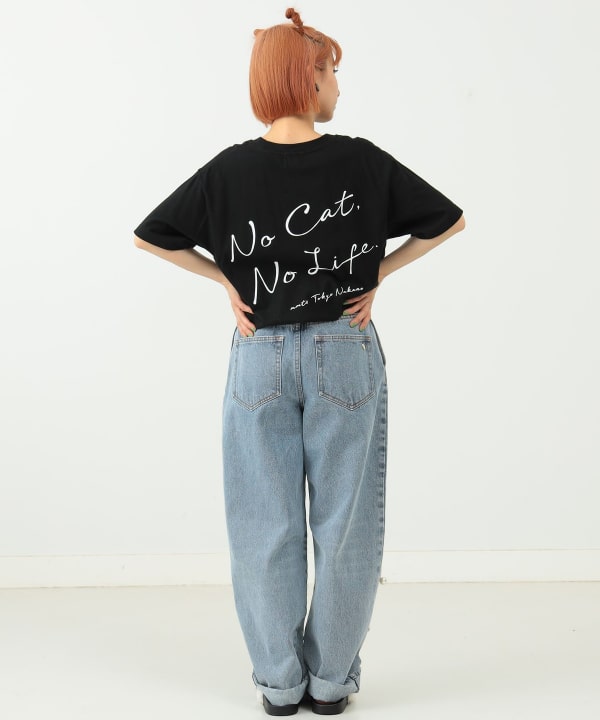 mmts NO CAT, NO LIFE スカジャン ネイビー L mmts（マミタス）NCNL Tシャツ（Tシャツ・カットソー Tシャツ