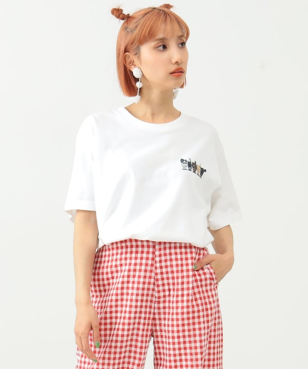 mmts（マミタス）中川猫 行進ロングTシャツ（Tシャツ