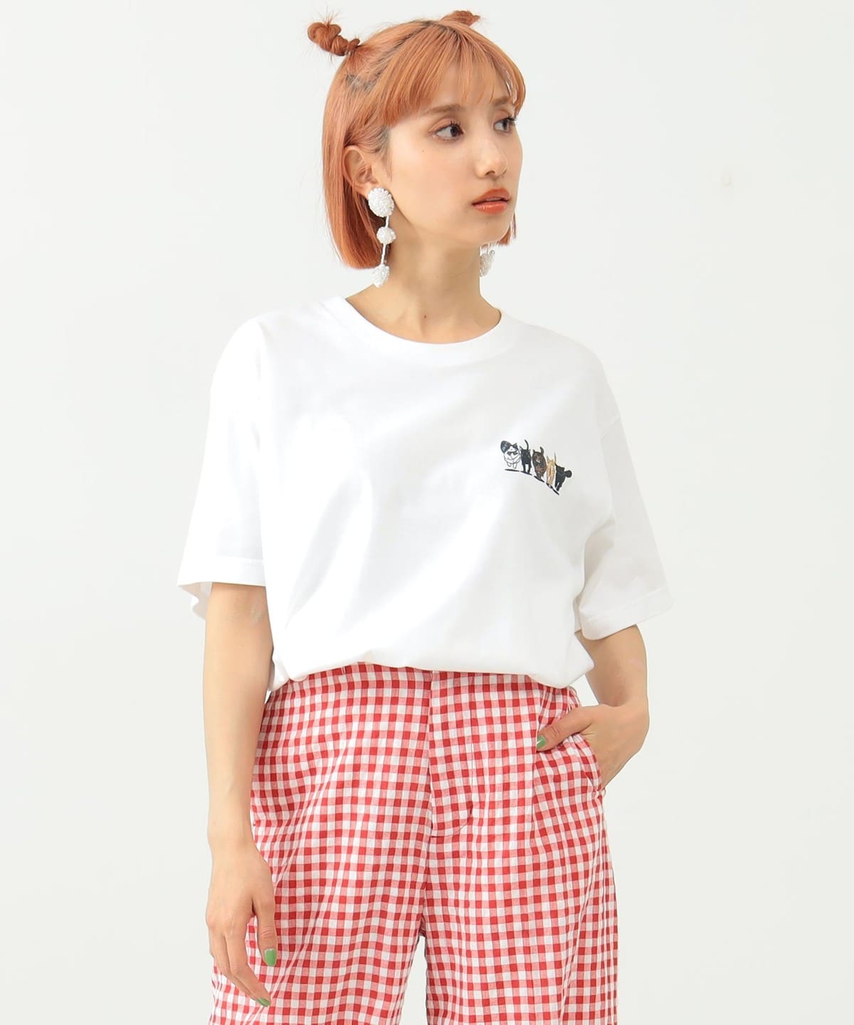 UNISEX〉中川猫 行進ロングTシャツ（Tシャツ/カットソー）｜mmts