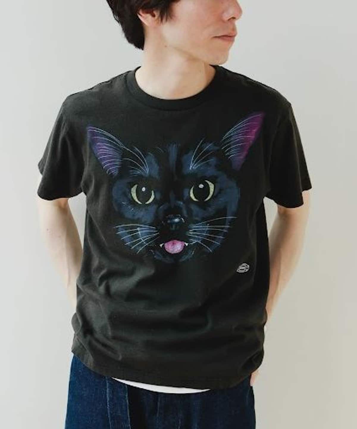 mmts（マミタス）BLACK CAT FACE Tシャツ（Tシャツ・カットソー