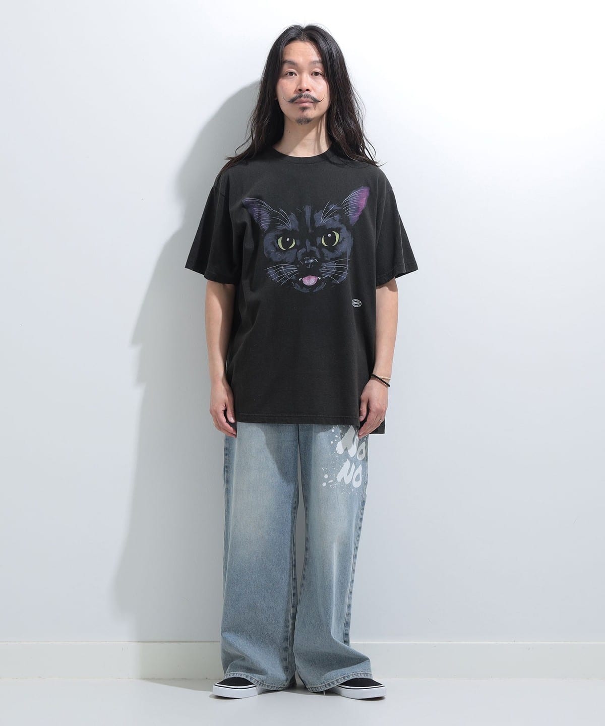 mmts（マミタス）【タイムセール】BLACK CAT FACE Tシャツ（Tシャツ