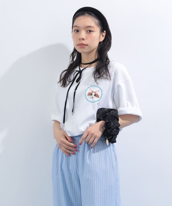 mmts(マミタス)ラブリーピンク 刺繍 Tシャツ(Tシャツ・カットソー T mmts(マミタス)ラブリーピンク 刺繍 Tシャツ(Tシャツ・カットソー T