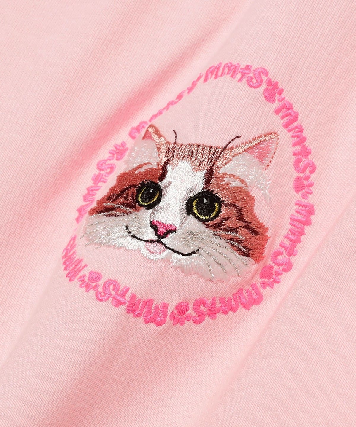mmts（マミタス）ラブリーピンク 刺繍 Tシャツ（Tシャツ・カットソー T