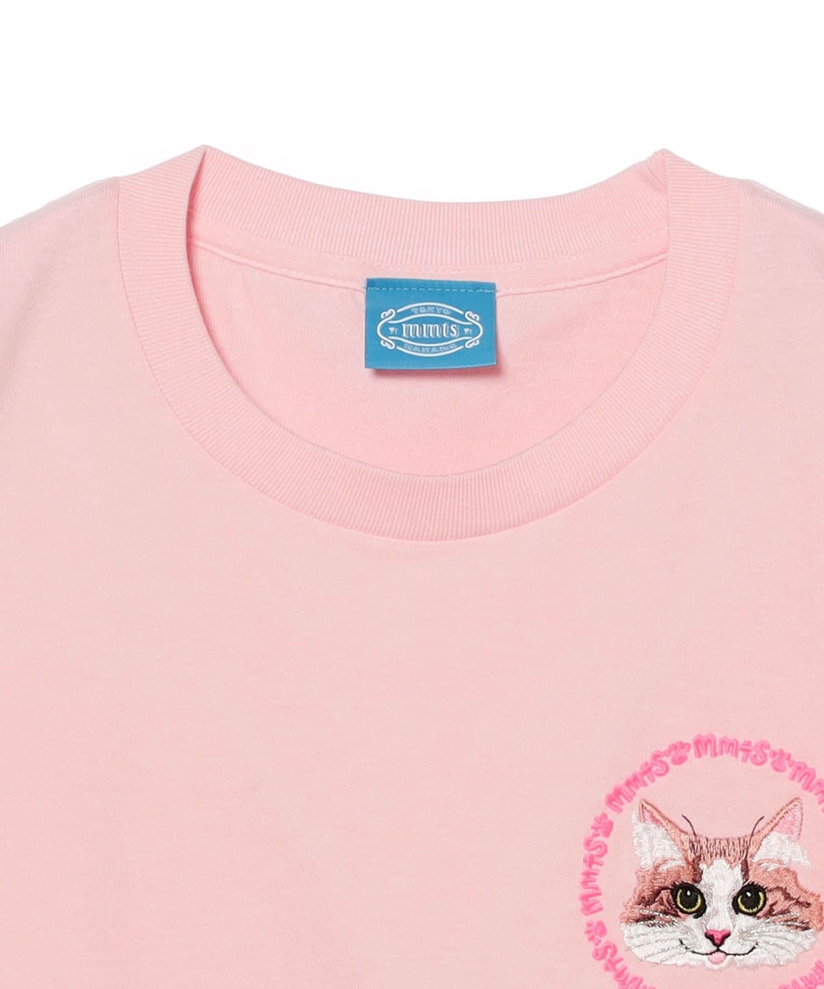 mmts（マミタス）ラブリーピンク 刺繍 Tシャツ（Tシャツ・カットソー T