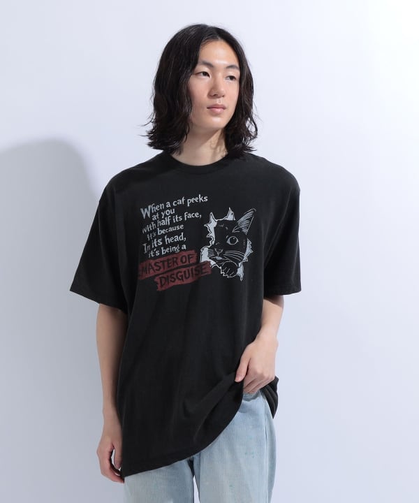 【+10%ポイントUP】HALF CAT Tシャツ BEAMS STAFF : H170　Size : XL
