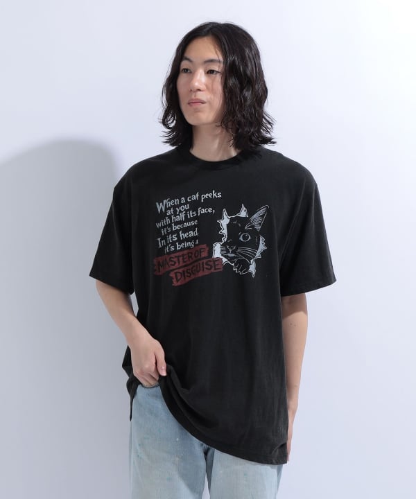 【+10%ポイントUP】HALF CAT Tシャツ BEAMS STAFF : H170　Size : XL