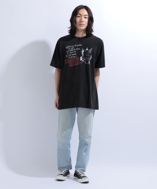 【+10%ポイントUP】HALF CAT Tシャツ BEAMS STAFF : H170　Size : XL