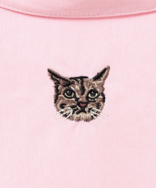 猫刺繍 シャツ ブラウス