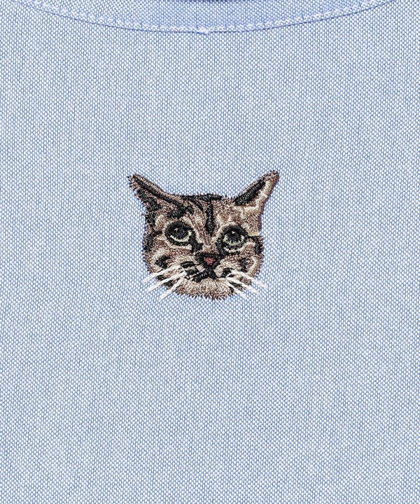 貓刺繡襯衫罩衫