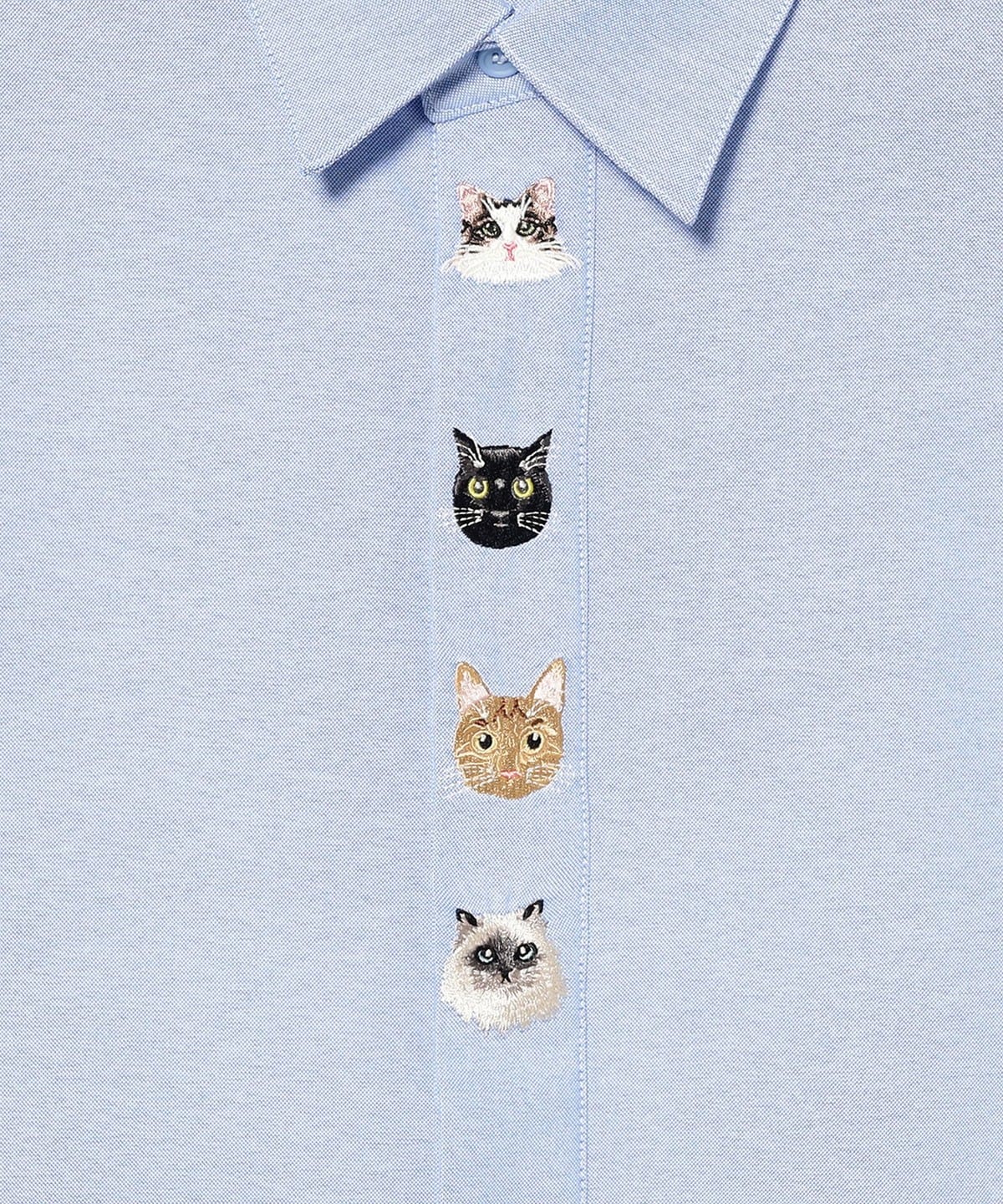 mmts（マミタス）【ノベルティ対象】 猫刺繍 シャツ ブラウス（シャツ