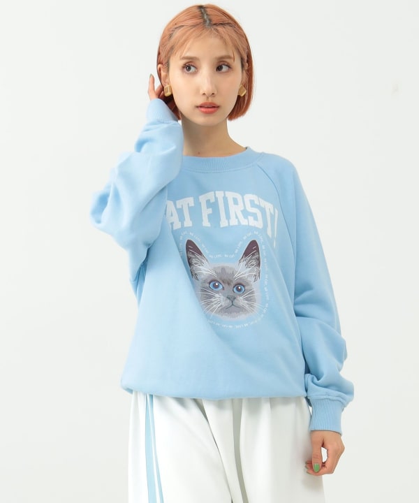 mmts（マミタス）〈UNISEX〉mmts / CAT FIRST ラグランスウェット