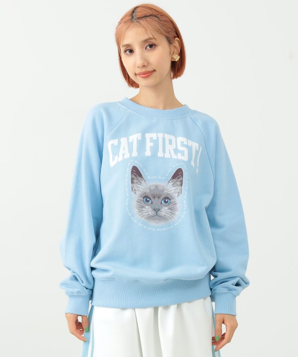 mmts（マミタス）〈UNISEX〉mmts / CAT FIRST ラグランスウェット 