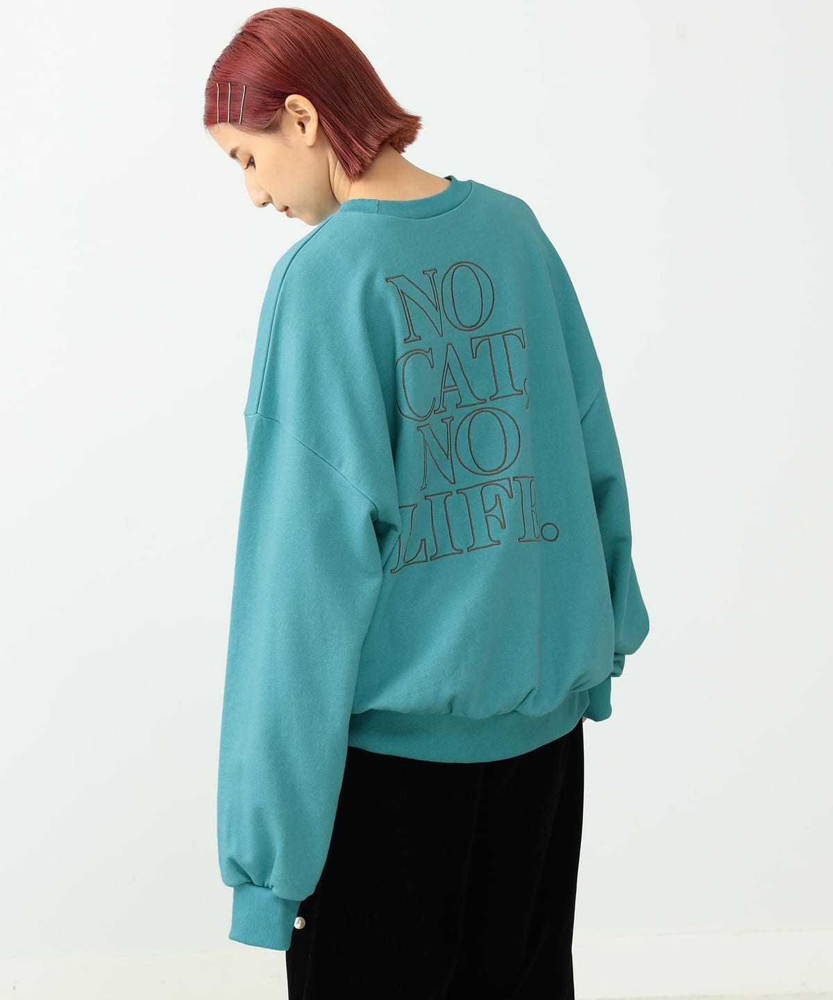 NCNL刺繍スウェット トップス WOMEN SAX S NCNL刺繍スウェット トップス WOMEN SAX S