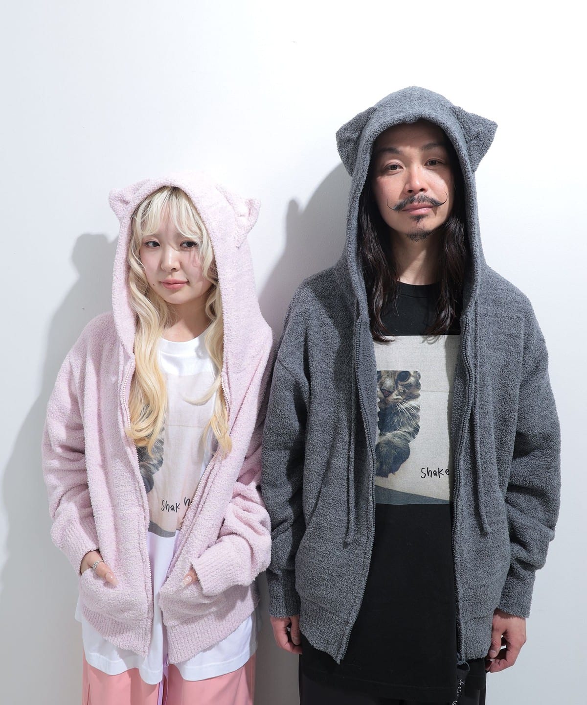 mmts（マミタス）ふわもこ 猫耳 ニット パーカー（トップス パーカー