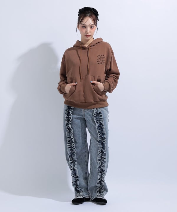 メッセージ パーカー Model : H163 B85 W58 H92　Size : M
