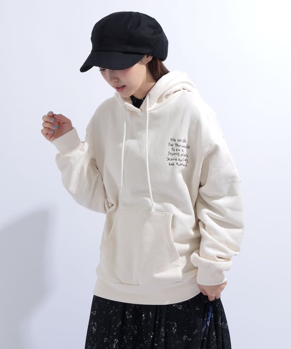メッセージ パーカー Model : H163 B85 W58 H92　Size : L