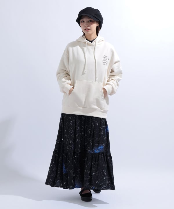 メッセージ パーカー Model : H163 B85 W58 H92　Size : L
