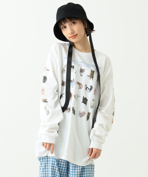 mmts（マミタス）〈UNISEX〉mmts / NEKOTOMO 袖猫ロングスリーブＴ