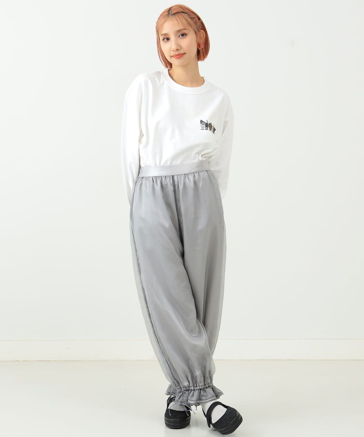 UNISEX〉中川猫 行進ロングTシャツ（Tシャツ/カットソー）｜mmts
