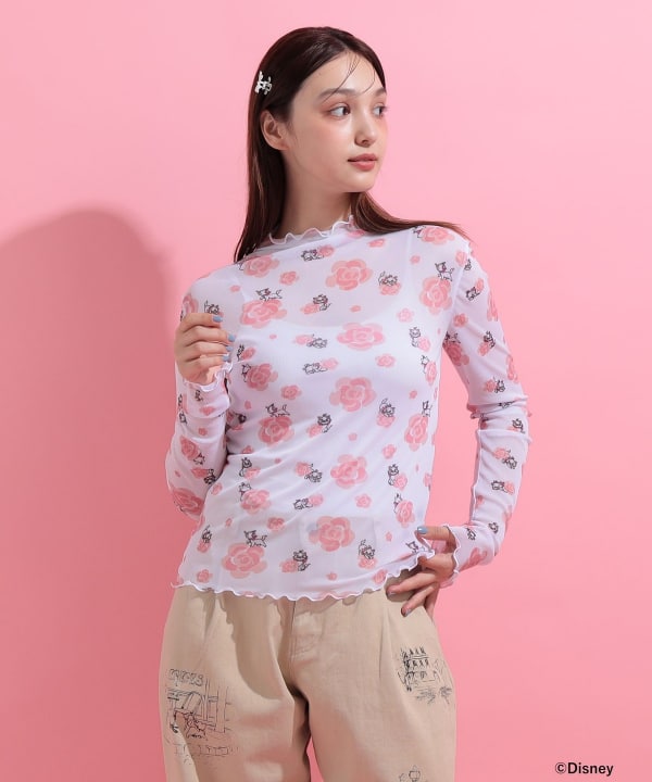 おしゃれキャット / シアーカットソー Model : H163 B85 W58 H92　Size : ONE SIZE