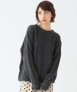 〈UNISEX〉mmts / 猫フィッシャーマン ニット