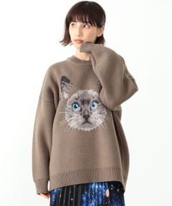 〈UNISEX〉mmts / 猫 ジャカードニット