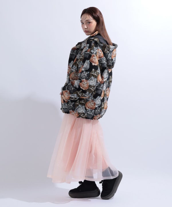 【+10%ポイントUP】猫 いっぱい フード ブルゾン Model : H163 B85 W58 H92　Size : L