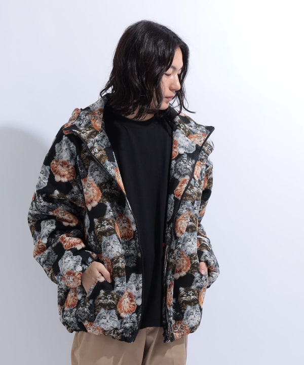 【+10%ポイントUP】猫 いっぱい フード ブルゾン BEAMS STAFF : H170　Size : L
