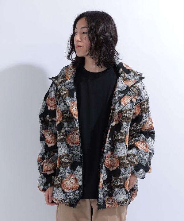 【+10%ポイントUP】猫 いっぱい フード ブルゾン BEAMS STAFF : H170　Size : L