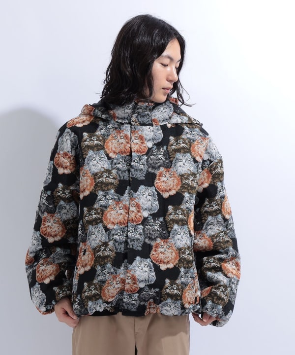 【+10%ポイントUP】猫 いっぱい フード ブルゾン BEAMS STAFF : H170　Size : L