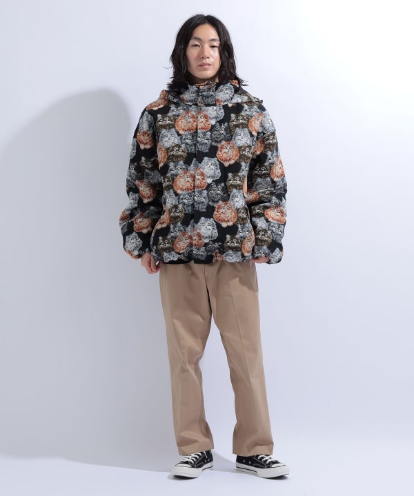 【+10%ポイントUP】猫 いっぱい フード ブルゾン BEAMS STAFF : H170　Size : L