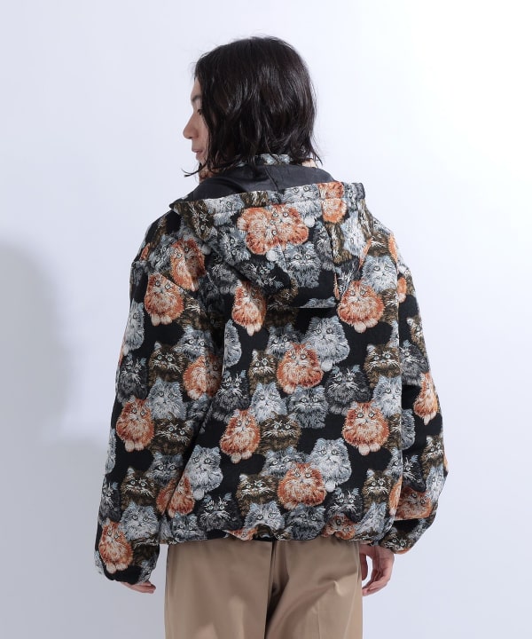 【+10%ポイントUP】猫 いっぱい フード ブルゾン BEAMS STAFF : H170　Size : L