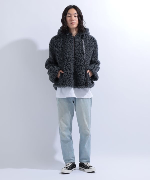 【+10%ポイントUP】猫耳 フード もこもこ ブルゾン BEAMS STAFF : H170　Size : M