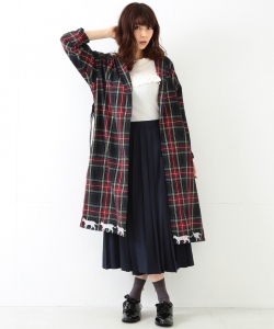 mmts / タータンチェック ロングカーディガン
